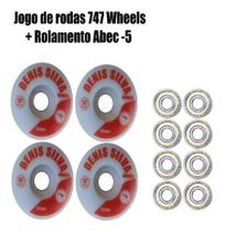 Roda Skate 747 Wheels Denis Silva 52mm + Rolamento Abec-5
