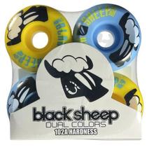 Roda skate profissional black sheep azul e amarelo logo black sheep/54mm 102a