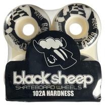 Roda skate profissional black sheep branco escrita preta/53mm 102a Roda skate profissional black sheep branco escrita preta/53mm 102a
