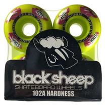 Roda skate profissional black sheep verde estampa rosa branco e preto /51mm 102a