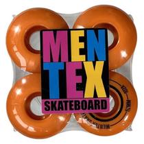 Roda skate profissional mentex laranja solido/52mm 102a