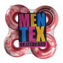 Roda skate profissional mentex vermelho mescla/52mm 102a