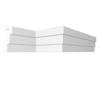 Roda Teto Perfil de Poliestireno Up233 6 m - Branco