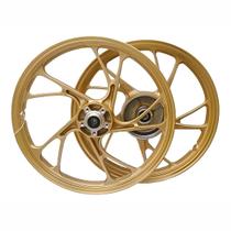 Roda Titan 150 160 Fan 150 160 14/23 disco Pé Galinha Dourada Par