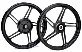 Roda Titan 150 Fan 150 2004 a 2013 a disco 5 Palitos Mod. Mix Fabreck Preta Roda Titan 150 Fan 150 2004 a 2013 a disco 5 Palitos Mod. Mix Fabreck Preta