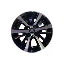 Roda Toyota Yaris Dual Tone Aro 15 Bicos Cor Preto Com Diamantado