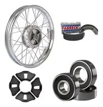 Roda Traseira Completa Ybr 125/ Factor 125 com Rolamento/Lona/Bucha - Fabreck