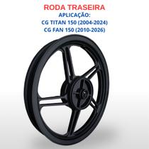 Roda Traseira Leve Cg Titan Fan 150 Esd Mod 5 Pontas Preta Fabreck Roda Traseira Leve Cg Titan Fan 150 Esd Mod 5 Pontas Preta Fabreck