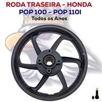 Roda Traseira Liga Leve Pop 100 110 110i Rodão 2015 Preto Fabreck Premium Roda Traseira Liga Leve Pop 100 110 110i Rodão 2015 Preto Fabreck Premium