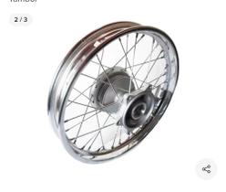 Roda traseira montada alinhada da Bros 125 150 160 até 2018 freio a tambor. Roda traseira montada alinhada da Bros 125 150 160 até 2018 freio a tambor.