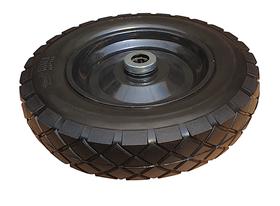 Rodado Completo C/ Rolete 3.50-8 PU Aro Metal Preto De 1" Rodado Completo C/ Rolete 3.50-8 PU Aro Metal Preto De 1"