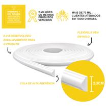 Rodameio Autocolante Eva Flexível Moldura 2,3cm X 5 Metros