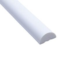 Rodameio de Poliestireno 2,5cm X 13mm Liso 2,4 Metro Linear - caixa com 2,4 Unidade - Branco