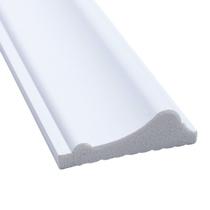 Rodameio de Poliestireno 3,7CMX15MM Liso 2,4METRO Linear Branco Graddus 2,4 Unidade - Branco