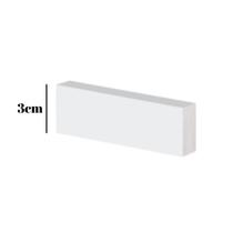 Rodameio Poliestireno 03cm Liso Branco 30003 Arquitech