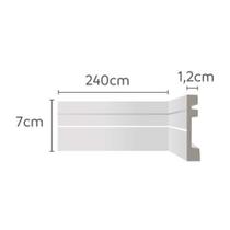 Rodapé 07cm Branco 2,40m Ecopremium - Ecomex