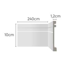 Rodapé 10cm Branco 2,40m Ecopremium para Acabamento de Ambientes