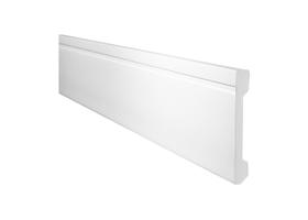 Rodape 10cm Frisado Metro Linear Barra 2,00m Branco