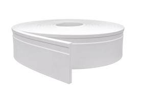 Rodapé Autocolante Flexível Eva Frisado Reto 10x1,2cm Rolo 5m Branco