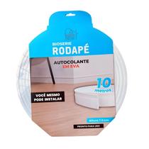 Rodapé Branco Em Eva 7cm 10m Leve Flexível E Fácil De Usar