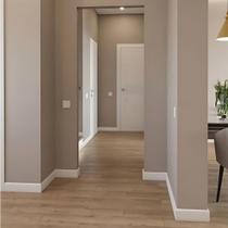 Rodapé Branco Liso Slim 10cm de Poliestireno 1cm x 2,45m