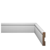 Rodapé de MDF Frisado 7cmX15mmX2,40m Rende 14,40m Branco Max Rodapé de MDF Frisado 7cmX15mmX2,40m Rende 14,40m Branco Max