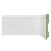 Rodapé de MDF Frisado de 12CMX2,40m Rende 2,4m 1202 Branco Moldufama