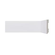 Rodapé de Poliestireno 07cm Liso Branco 2M - Santa Luzia