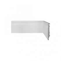 Rodapé de Poliestireno 10cm x 15mm Frisado metro linear Casa Grassi - caixa com 2,4 m - Branco