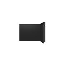 Rodapé de poliestireno 3505 preto com 20cm Santa Luzia