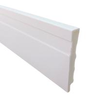 Rodapé De Poliestireno 7cm Branco Frisado - 2,4 Metros Rodapé De Poliestireno 7cm Branco Frisado - 2,4 Metros