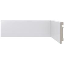 Rodapé de Poliestireno 7cm x 15mm Liso Metro Linear Casa Grassi - caixa com 2,4 m - Branco