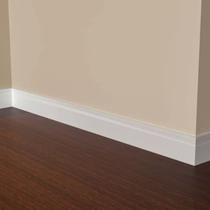 Rodapé de Poliestireno Branco Frisado Rígido Resistente a Umidade 10cm X 100cm