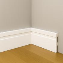 Rodapé de Poliestireno Branco Frisado Rígido Resistente a Umidade 10cm X 100cm