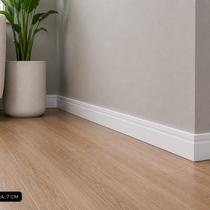 Rodapé de Poliestireno com Friso 240X7cm Branco