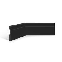 Rodapé de Poliestireno EspaçoFloor 10cm Frisado Preto 100mm x 15mm x 2200mm