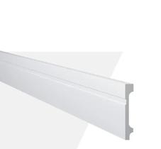 Rodapé de Poliestireno Frisado 2,44 m - Branco Rodapé de Poliestireno Frisado 2,44 m - Branco
