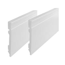Rodapé de Poliestireno Frisado Branco 15cm barra com 2,40 metros