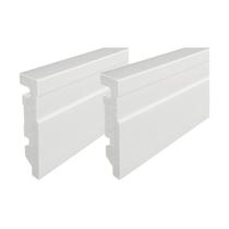 Rodapé de Poliestireno Frisado Branco 7cm barra com 2,40 metros