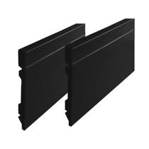 Rodapé de Poliestireno Frisado Preto 15cm barra com 2,40 metros Rodapé de Poliestireno Frisado Preto 15cm barra com 2,40 metros