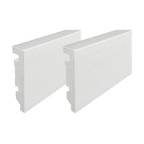 Rodapé de Poliestireno Liso Branco 7cm barra com 2,40 metros