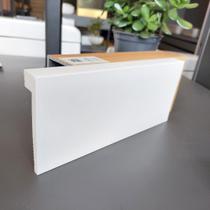 Rodapé De Poliestireno Liso Sobrepor Branco 10cm barra com 2 metros