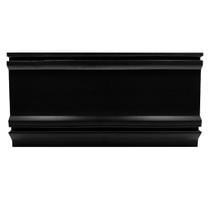 Rodapé de Poliestireno Preto Liso 15cm X 15mm Metro Linear Casa Grassi - caixa com 2,4 m - Preto