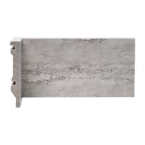Rodapé de Poliestireno Travertino Urbano 10cm x 15mm Metro Linear Barra 240cm Stone Cinza Graddus Cinza