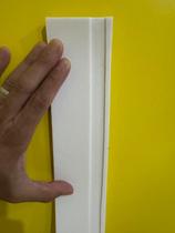 Rodapé Eva Branco Adesivado Frisado 5mm Larg 5cm 10 Metros