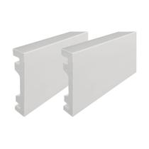 Rodapé/Guarnição de Poliestireno Liso 10 cm Barra de 2,4 m