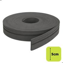 Rodapé Moldura Autocolante Eva Flexível 5Cm 10 Metros Cinza
