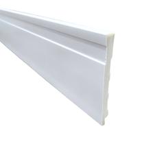 Rodapé Poliestireno 10cm Frisado Branco 2,4 Metros