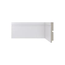Rodapé Poliestireno 10cm Frisado Branco 457 Santa Luzia