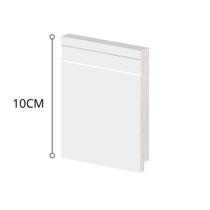 Rodapé Poliestireno 10cm Frisado Branco 51010 Arquitech
